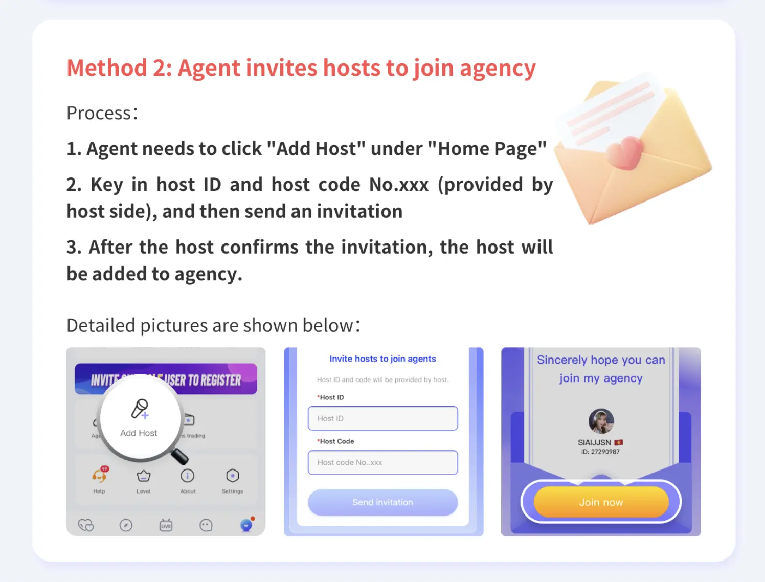 add host in poppo agency